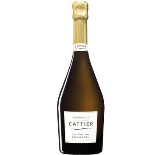 Champagne Cattier Brut Premier Cru  Box 60 % Pinot Meunier, 20 % Pinot Noir,  20 % Chardonnay, 40 % reserve  wines